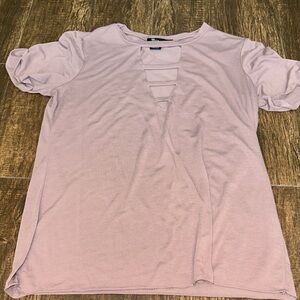 Women's Mauve Top with Cut-Out Detail